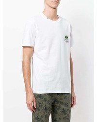 weißes bedrucktes T-Shirt mit einem Rundhalsausschnitt von Altea