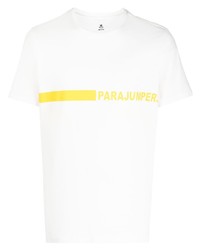 weißes bedrucktes T-Shirt mit einem Rundhalsausschnitt von Parajumpers