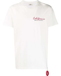 weißes bedrucktes T-Shirt mit einem Rundhalsausschnitt von PASADENA LEISURE CLUB