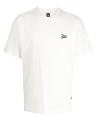 weißes bedrucktes T-Shirt mit einem Rundhalsausschnitt von PATTA