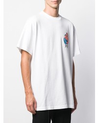 weißes bedrucktes T-Shirt mit einem Rundhalsausschnitt von BornxRaised