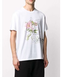 weißes bedrucktes T-Shirt mit einem Rundhalsausschnitt von Givenchy