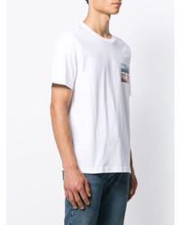 weißes bedrucktes T-Shirt mit einem Rundhalsausschnitt von Calvin Klein Jeans