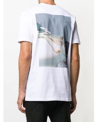 weißes bedrucktes T-Shirt mit einem Rundhalsausschnitt von 3.1 Phillip Lim