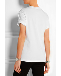 weißes bedrucktes T-Shirt mit einem Rundhalsausschnitt von MCQ