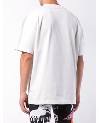 weißes bedrucktes T-Shirt mit einem Rundhalsausschnitt von Calvin Klein 205W39nyc