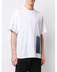 weißes bedrucktes T-Shirt mit einem Rundhalsausschnitt von DSQUARED2