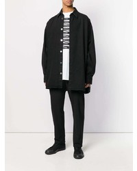 weißes bedrucktes T-Shirt mit einem Rundhalsausschnitt von Raf Simons