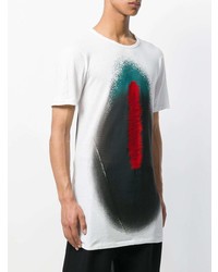 weißes bedrucktes T-Shirt mit einem Rundhalsausschnitt von 11 By Boris Bidjan Saberi