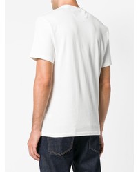 weißes bedrucktes T-Shirt mit einem Rundhalsausschnitt von Barbour By Steve Mc Queen