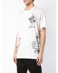 weißes bedrucktes T-Shirt mit einem Rundhalsausschnitt von Givenchy