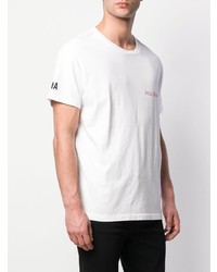 weißes bedrucktes T-Shirt mit einem Rundhalsausschnitt von RtA