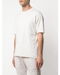 weißes bedrucktes T-Shirt mit einem Rundhalsausschnitt von Alchemist