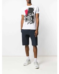 weißes bedrucktes T-Shirt mit einem Rundhalsausschnitt von DSQUARED2