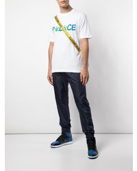 weißes bedrucktes T-Shirt mit einem Rundhalsausschnitt von Palace