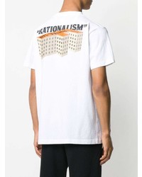 weißes bedrucktes T-Shirt mit einem Rundhalsausschnitt von Off-White