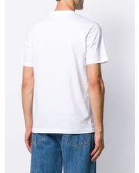 weißes bedrucktes T-Shirt mit einem Rundhalsausschnitt von Calvin Klein