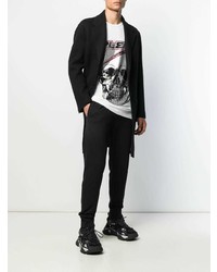 weißes bedrucktes T-Shirt mit einem Rundhalsausschnitt von Philipp Plein