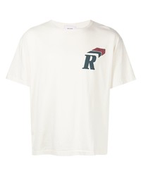 weißes bedrucktes T-Shirt mit einem Rundhalsausschnitt von Rhude