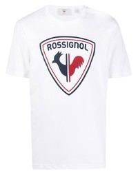 weißes bedrucktes T-Shirt mit einem Rundhalsausschnitt von Rossignol
