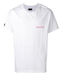 weißes bedrucktes T-Shirt mit einem Rundhalsausschnitt von RtA