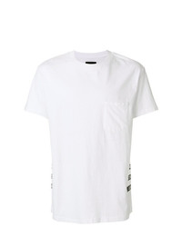 weißes bedrucktes T-Shirt mit einem Rundhalsausschnitt von RtA