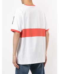 weißes bedrucktes T-Shirt mit einem Rundhalsausschnitt von ROWING BLAZERS