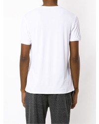 weißes bedrucktes T-Shirt mit einem Rundhalsausschnitt von Track & Field