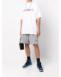 weißes bedrucktes T-Shirt mit einem Rundhalsausschnitt von Vetements