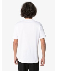 weißes bedrucktes T-Shirt mit einem Rundhalsausschnitt von Versace