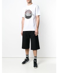 weißes bedrucktes T-Shirt mit einem Rundhalsausschnitt von McQ Alexander McQueen