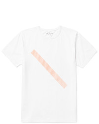 weißes bedrucktes T-Shirt mit einem Rundhalsausschnitt von Saturdays Nyc