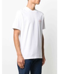 weißes bedrucktes T-Shirt mit einem Rundhalsausschnitt von Barbour