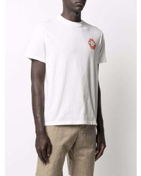 weißes bedrucktes T-Shirt mit einem Rundhalsausschnitt von Our Legacy