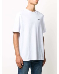 weißes bedrucktes T-Shirt mit einem Rundhalsausschnitt von Patagonia
