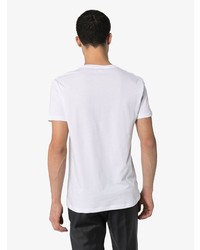 weißes bedrucktes T-Shirt mit einem Rundhalsausschnitt von Alexander McQueen