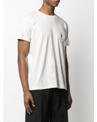 weißes bedrucktes T-Shirt mit einem Rundhalsausschnitt von Plùs Que Ma Vìe