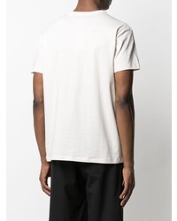 weißes bedrucktes T-Shirt mit einem Rundhalsausschnitt von Plùs Que Ma Vìe