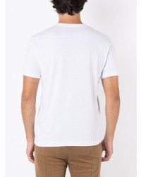 weißes bedrucktes T-Shirt mit einem Rundhalsausschnitt von OSKLEN