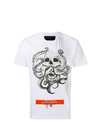 weißes bedrucktes T-Shirt mit einem Rundhalsausschnitt von Sold Out Frvr