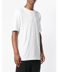 weißes bedrucktes T-Shirt mit einem Rundhalsausschnitt von Haider Ackermann