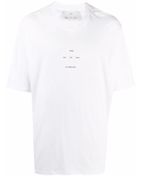 weißes bedrucktes T-Shirt mit einem Rundhalsausschnitt von Song For The Mute