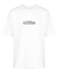 weißes bedrucktes T-Shirt mit einem Rundhalsausschnitt von Song For The Mute