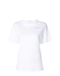 weißes bedrucktes T-Shirt mit einem Rundhalsausschnitt von Sonia Rykiel