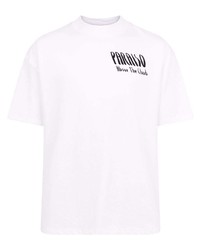 weißes bedrucktes T-Shirt mit einem Rundhalsausschnitt von Stadium Goods