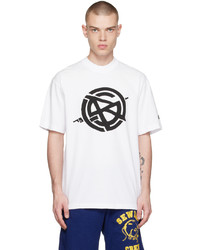 weißes bedrucktes T-Shirt mit einem Rundhalsausschnitt von Stray Rats