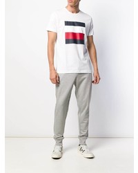 weißes bedrucktes T-Shirt mit einem Rundhalsausschnitt von Tommy Hilfiger