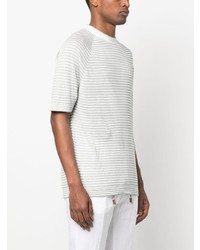 weißes bedrucktes T-Shirt mit einem Rundhalsausschnitt von Eleventy