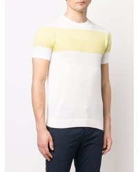 weißes bedrucktes T-Shirt mit einem Rundhalsausschnitt von Pal Zileri