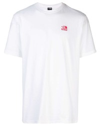 weißes bedrucktes T-Shirt mit einem Rundhalsausschnitt von Supreme